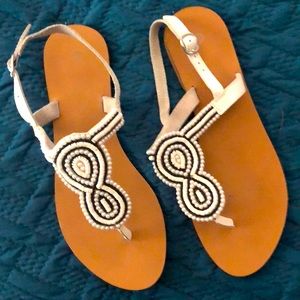 Women’s white sandals size 9